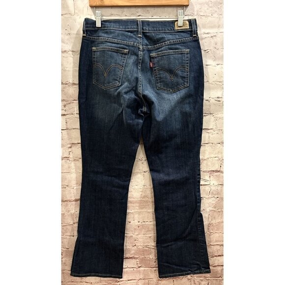 Levis 515 Boot Cut Jeans Dark Wash Mid Rise Denim Stretch Size 10 M - Picture 3 of 4